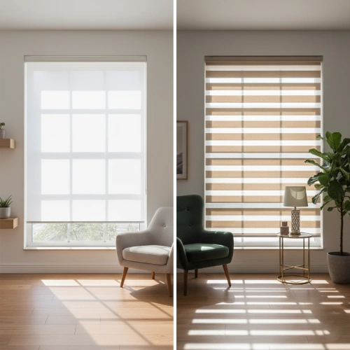 مقایسه پرده شید و زبرا