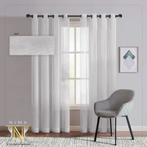 پرده حریر سفید