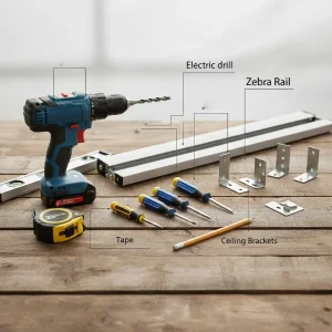 آموزش نصب پرده زبرا