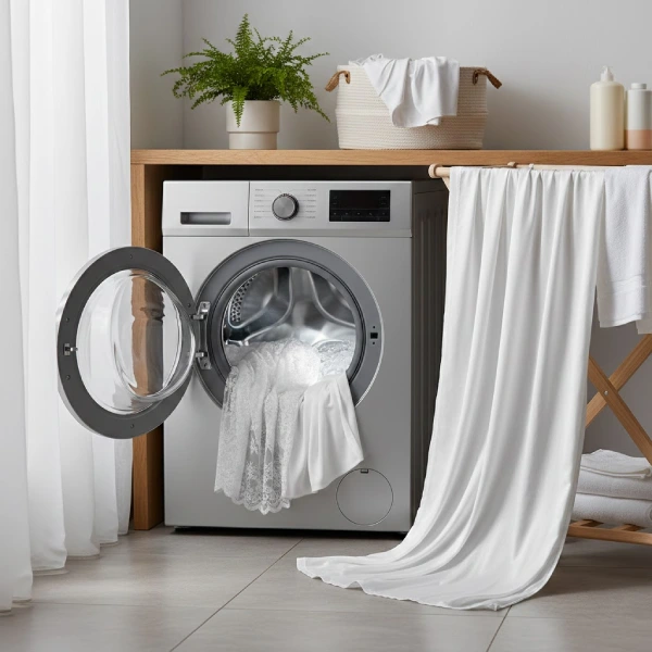 شستن پرده با ماشین لباسشویی