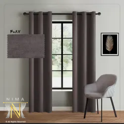 پرده هازان طوسی گرم