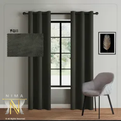 پرده هازان طوسی تیره