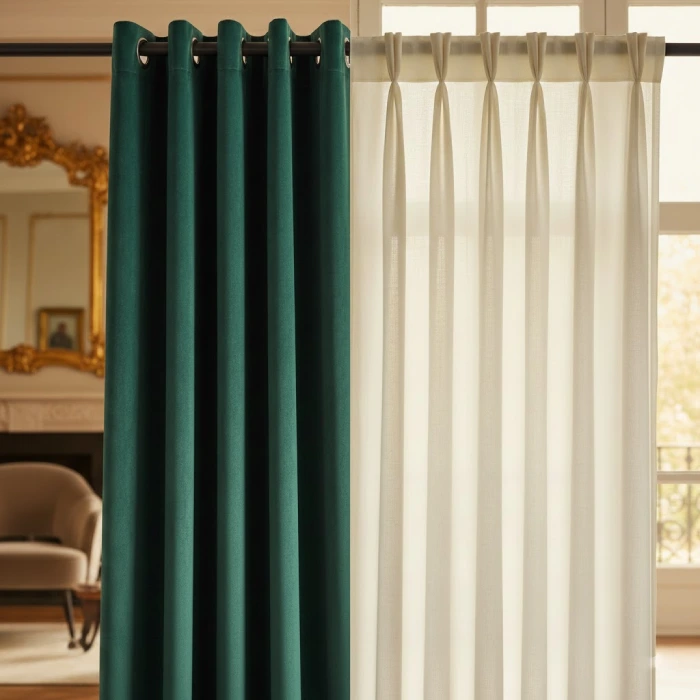 تفاوت پرده پانچی با پرده چین دار