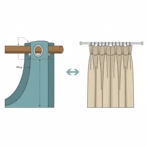 تفاوت پرده پانچی با پرده چین دار